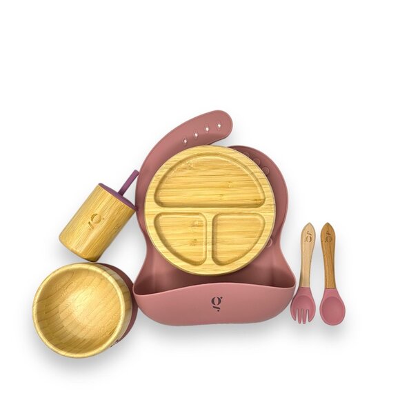 Baby / Toddler Bamboo Dinnerware With Suction Set of 6 Pieces - Picture 4 of 10